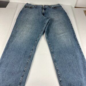 Lucky Brand Jean Mens 38x30 Classic Relaxed Straight Blue Faded Cotton Denim USA